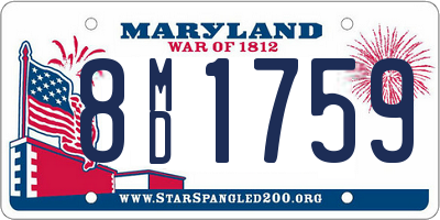 MD license plate 8MD1759