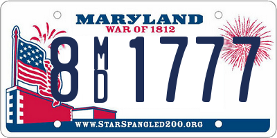 MD license plate 8MD1777