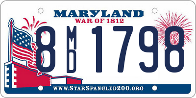 MD license plate 8MD1798
