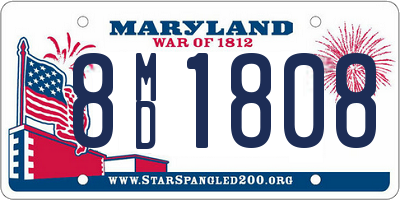 MD license plate 8MD1808