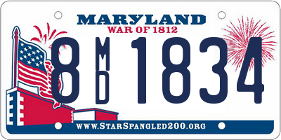MD license plate 8MD1834