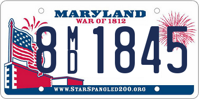 MD license plate 8MD1845