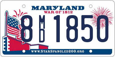MD license plate 8MD1850