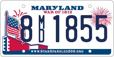 MD license plate 8MD1855