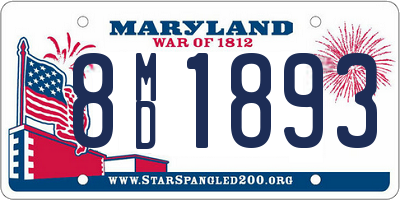 MD license plate 8MD1893