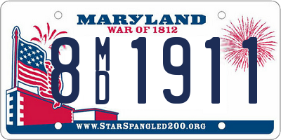 MD license plate 8MD1911