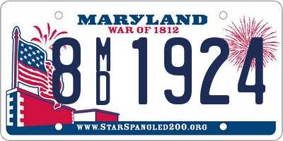 MD license plate 8MD1924