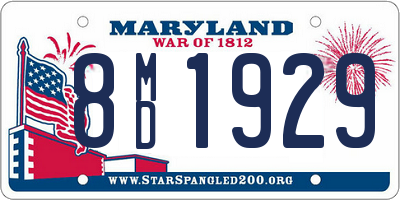 MD license plate 8MD1929