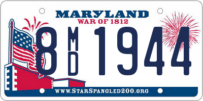 MD license plate 8MD1944