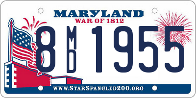 MD license plate 8MD1955