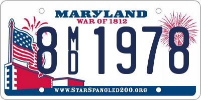MD license plate 8MD1978