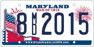 MD license plate 8MD2015