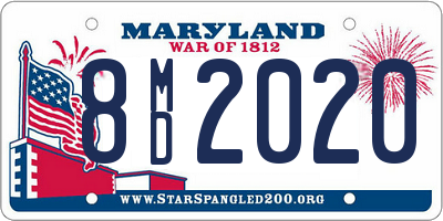 MD license plate 8MD2020