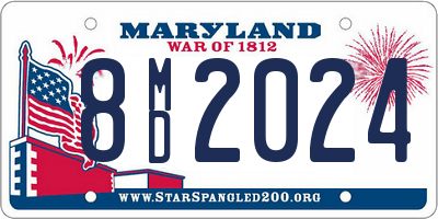 MD license plate 8MD2024