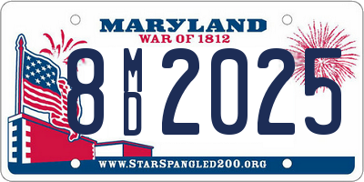 MD license plate 8MD2025