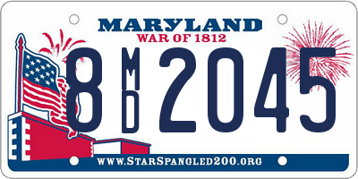 MD license plate 8MD2045