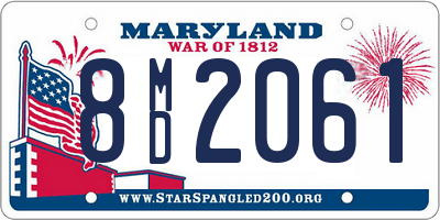 MD license plate 8MD2061