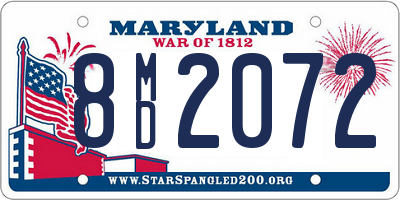 MD license plate 8MD2072