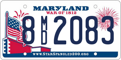 MD license plate 8MD2083