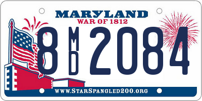 MD license plate 8MD2084
