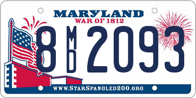 MD license plate 8MD2093