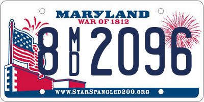 MD license plate 8MD2096