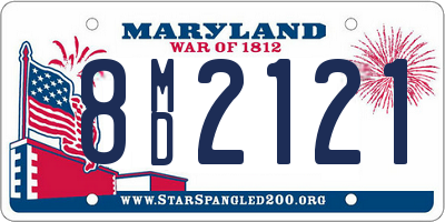 MD license plate 8MD2121
