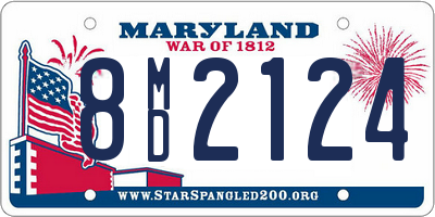 MD license plate 8MD2124
