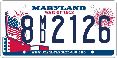 MD license plate 8MD2126