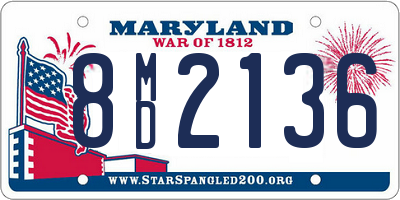 MD license plate 8MD2136