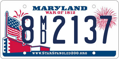 MD license plate 8MD2137