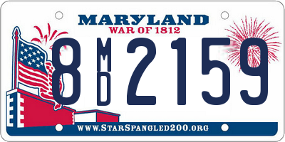 MD license plate 8MD2159
