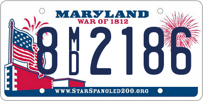 MD license plate 8MD2186