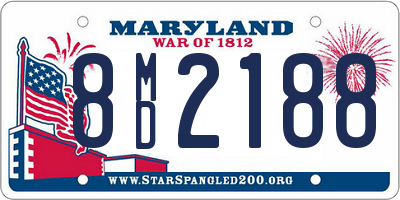 MD license plate 8MD2188