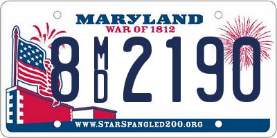 MD license plate 8MD2190