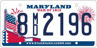 MD license plate 8MD2196