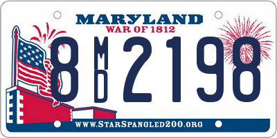 MD license plate 8MD2198