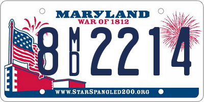 MD license plate 8MD2214