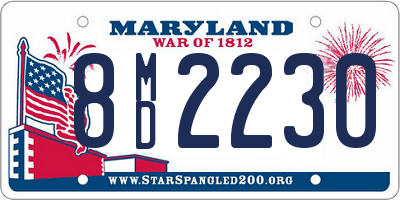 MD license plate 8MD2230