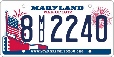 MD license plate 8MD2240