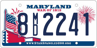 MD license plate 8MD2241
