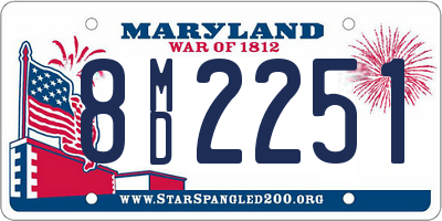 MD license plate 8MD2251