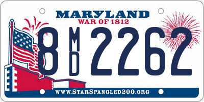MD license plate 8MD2262