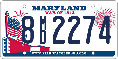 MD license plate 8MD2274