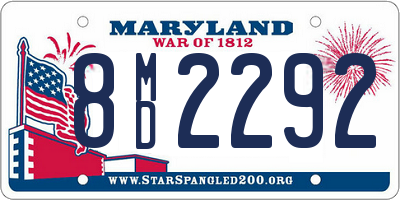 MD license plate 8MD2292