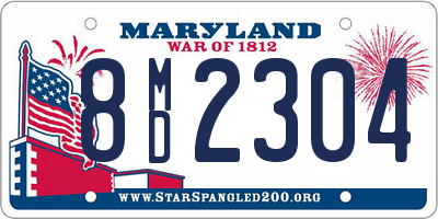 MD license plate 8MD2304