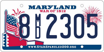 MD license plate 8MD2305