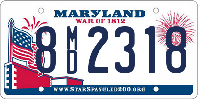 MD license plate 8MD2318