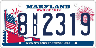 MD license plate 8MD2319