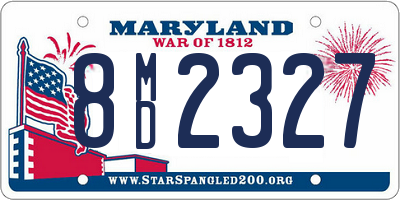 MD license plate 8MD2327